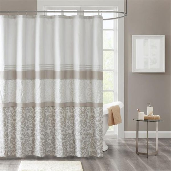 510 Design 510 Design 5DS70-0093 72 x 72 in. Printed & Embroidered Shower Curtain - Natural 5DS70-0093